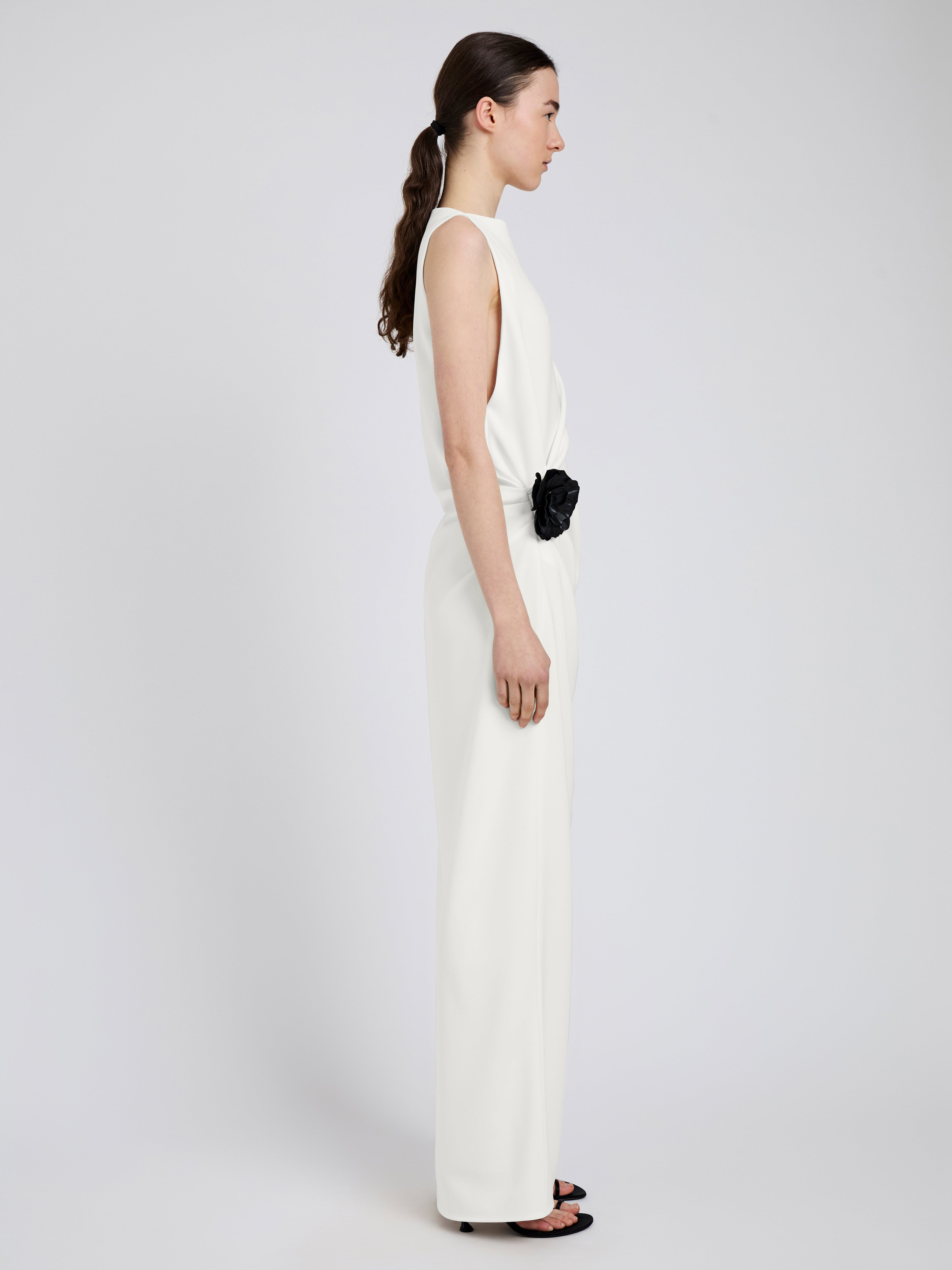 Indria Dress in Matte Double Crepe - 3