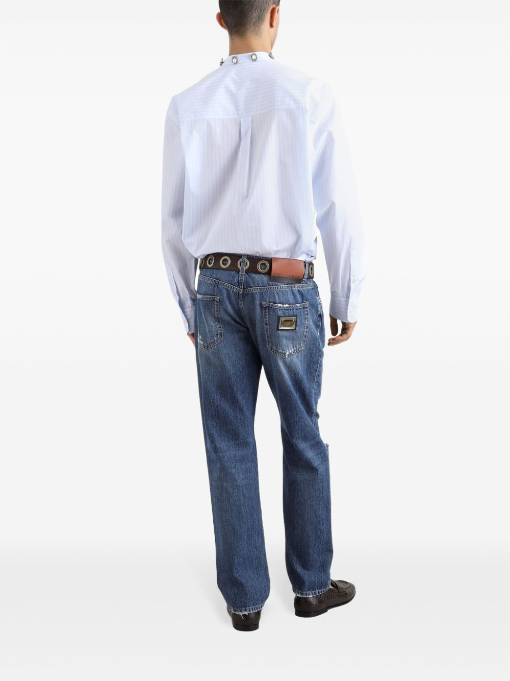 Dolce & Gabbana Men Classic Cotton Jeans With Tag With Abrasions - 3