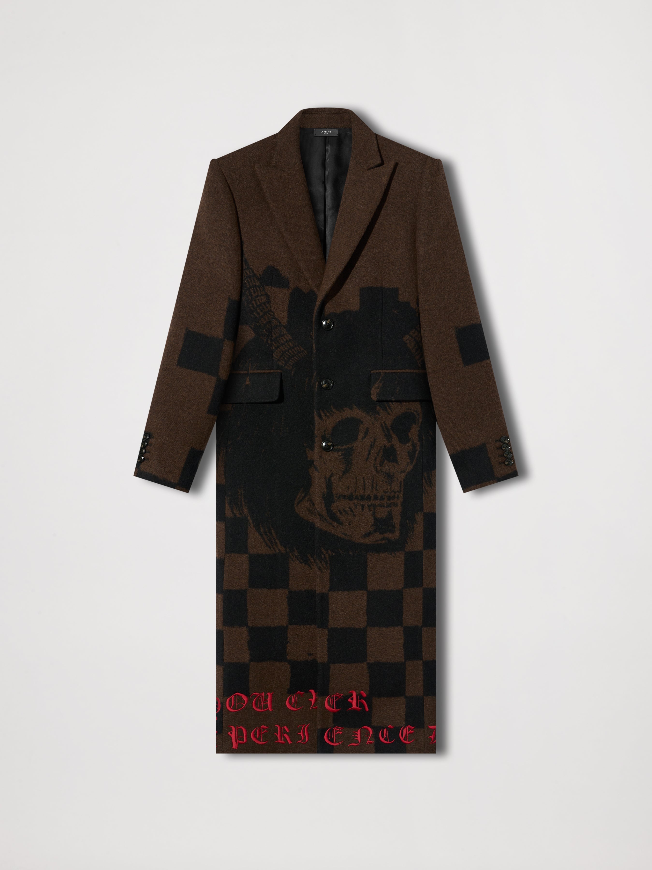 WES LANG CHECKERED SKULL COAT - 1