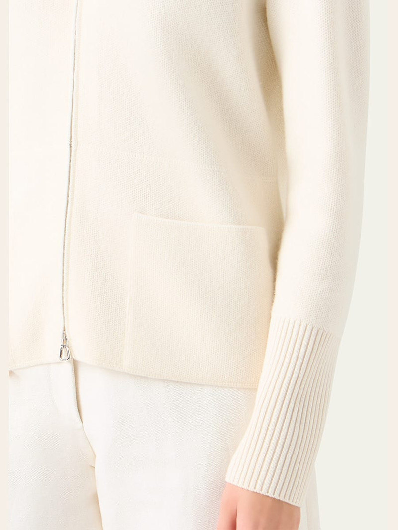 AKRIS Cashmere Pique Knit Cardigan Sweater outlook