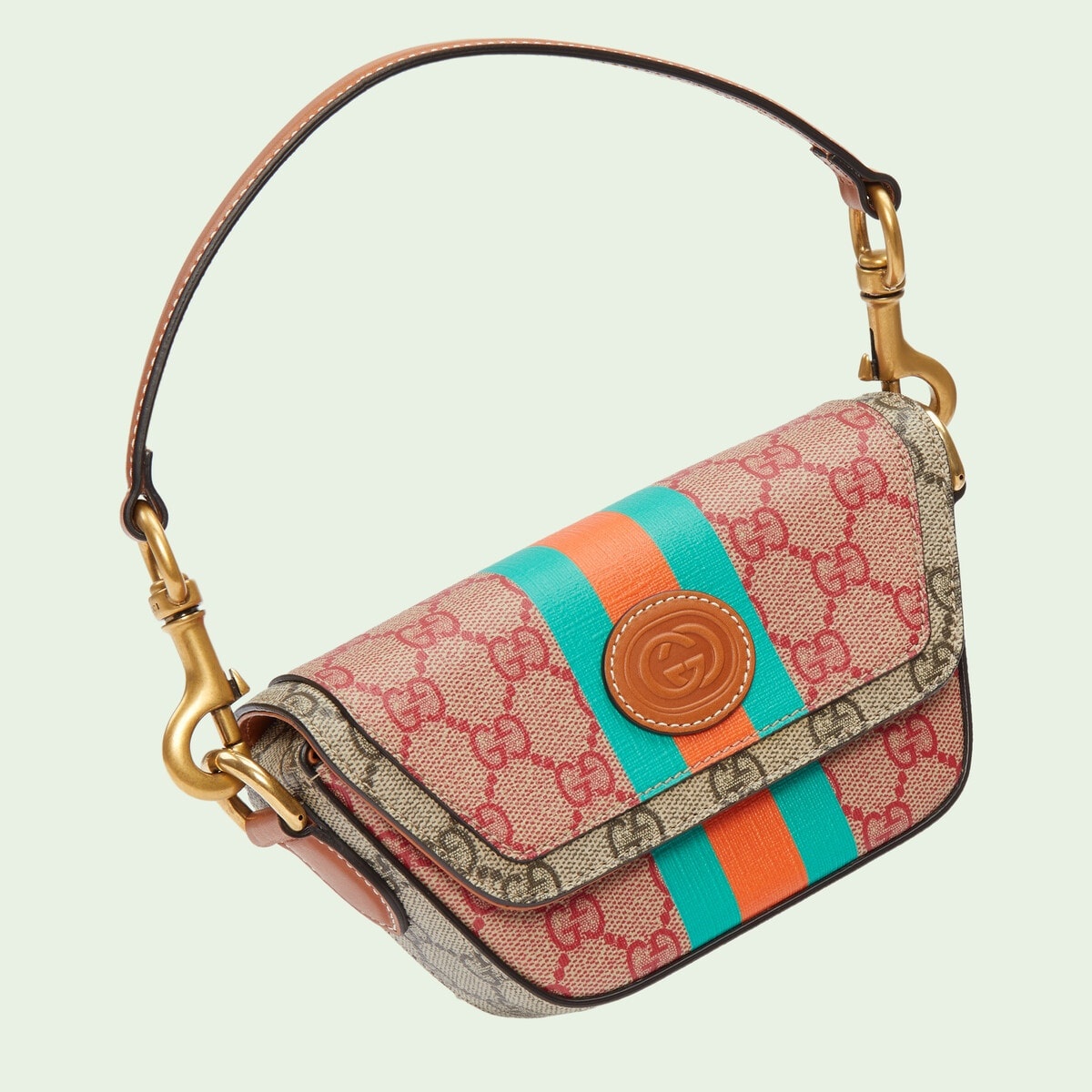 GG top handle mini bag with Web - 5