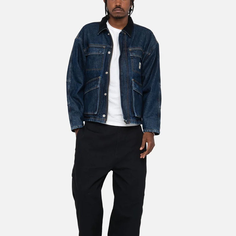 【92】STUSSY Washed Canvas Shop Jacket Washed Canvas Shop Jacket – Premier