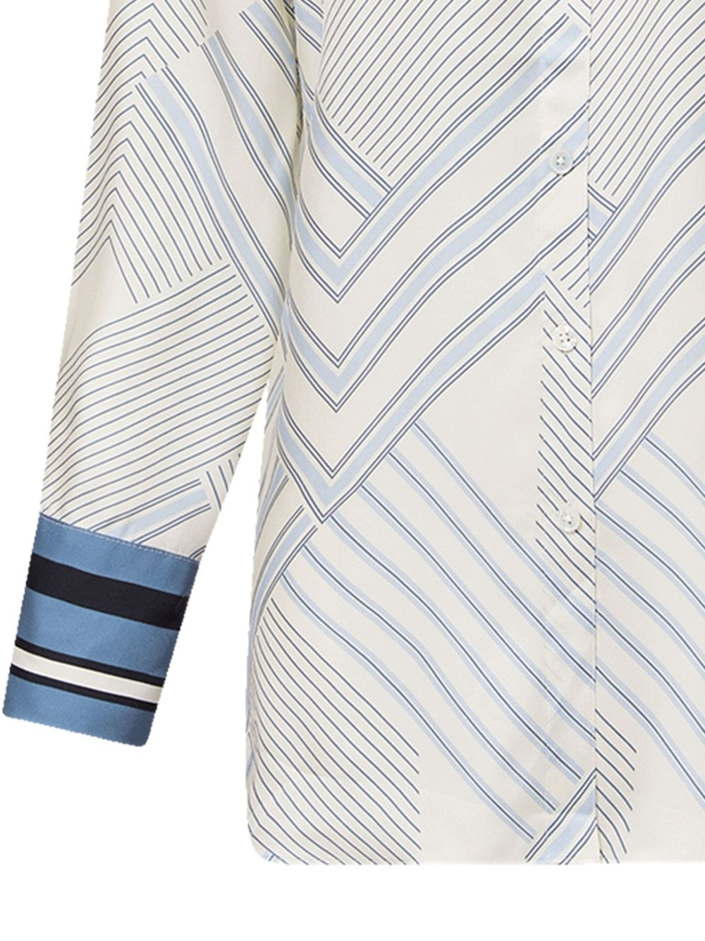 geometric-striped silk-blend shirt - 2