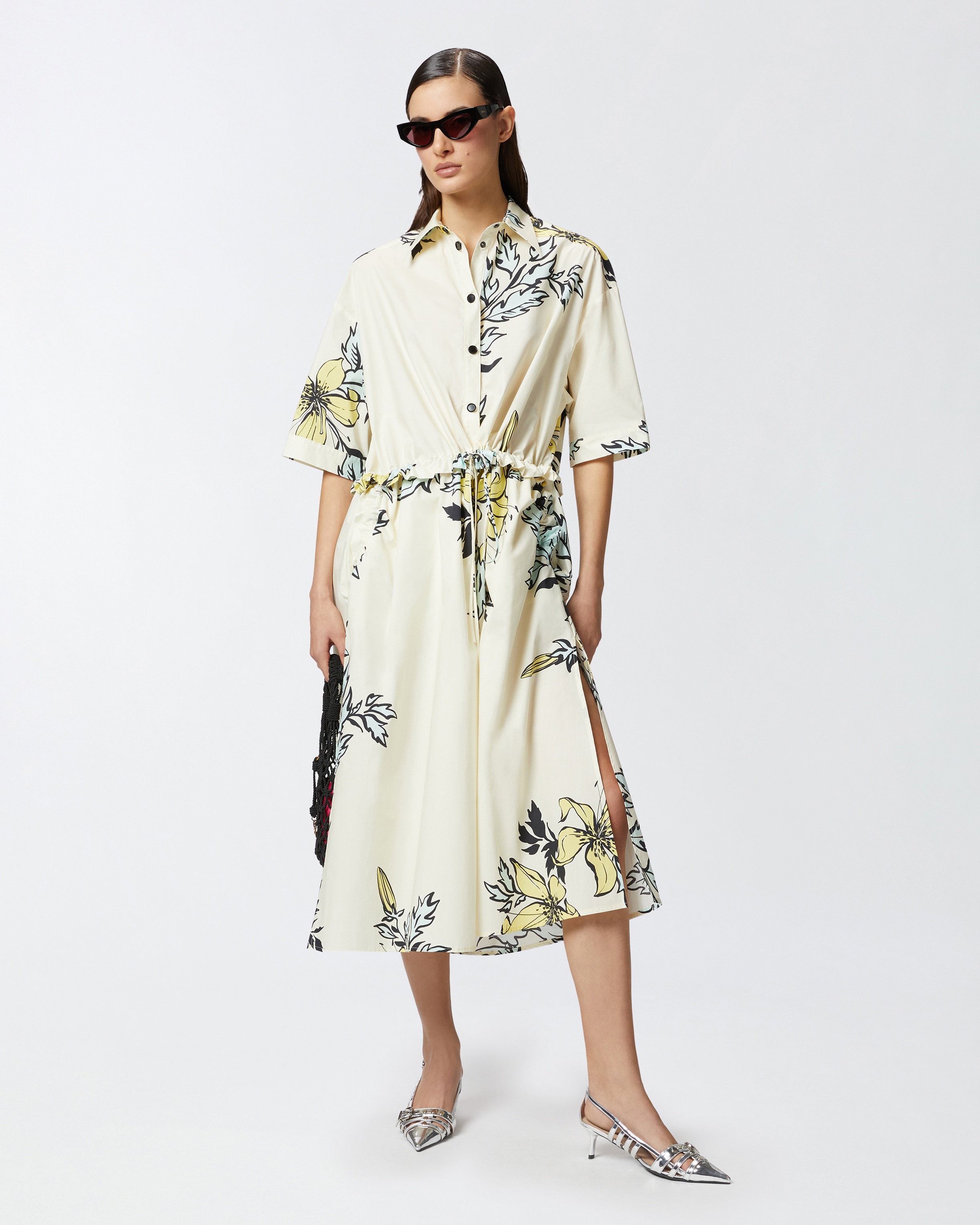 FLORAL PRINT SHIRT DRESS - 2