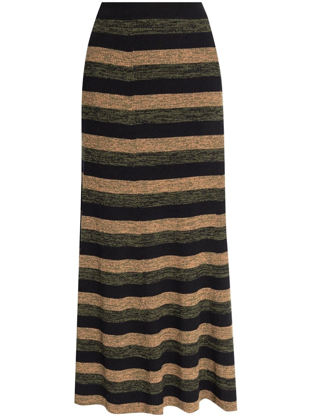 striped wool midi skirt - 1