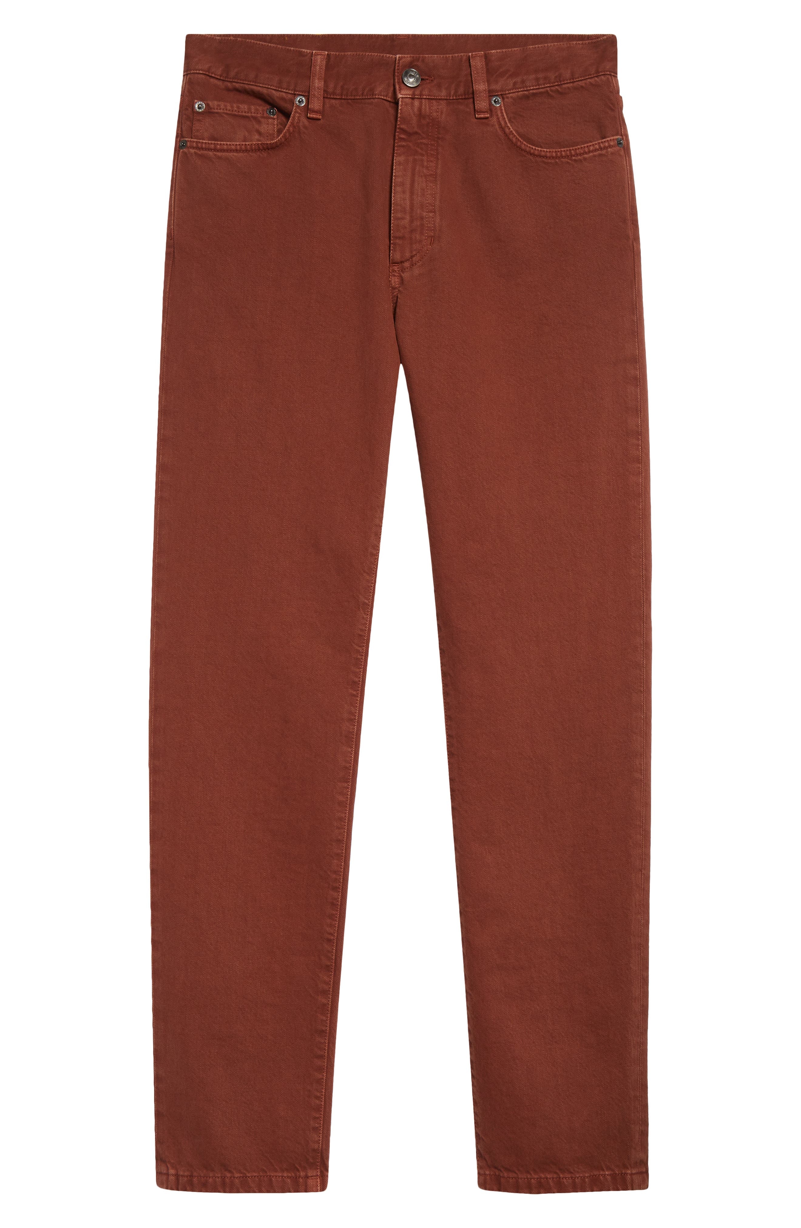 ZEGNA City Fit Nonstretch Denim Jeans in Dark Red Solid at Nordstrom - 1