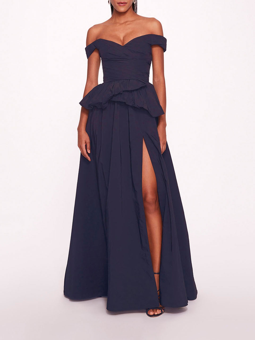 PEPLUM TAFFETA GOWN - 1