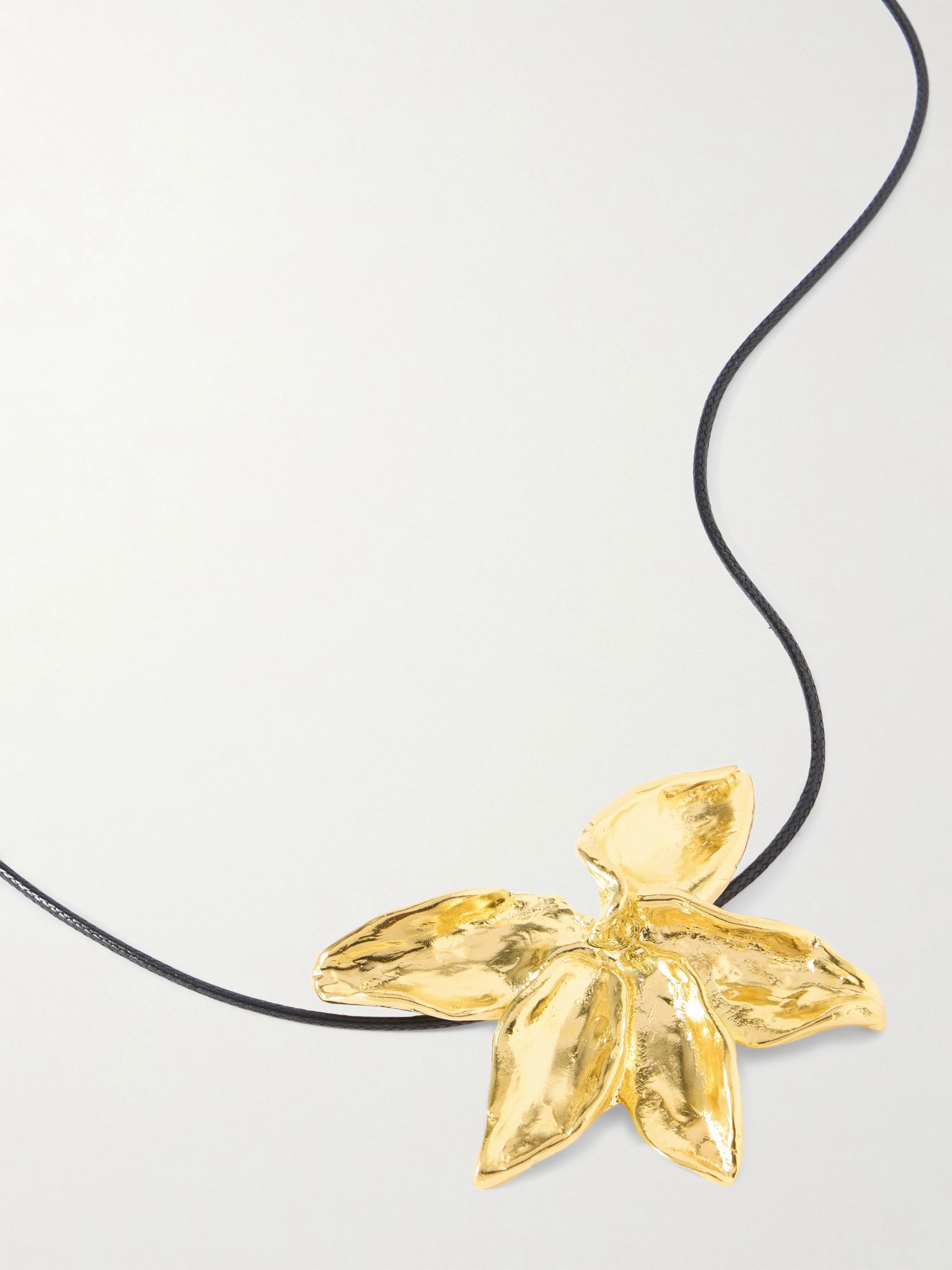 + Eden Rock St Barths Frangipanier gold-plated and cord necklace Gold - 4