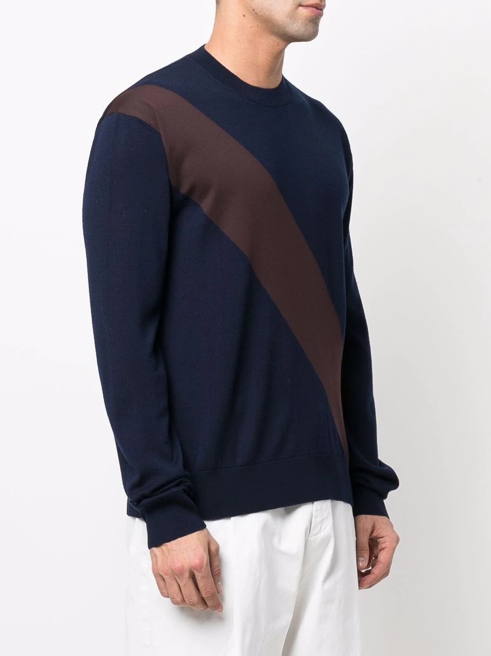 two-tone knitted jumper - 3