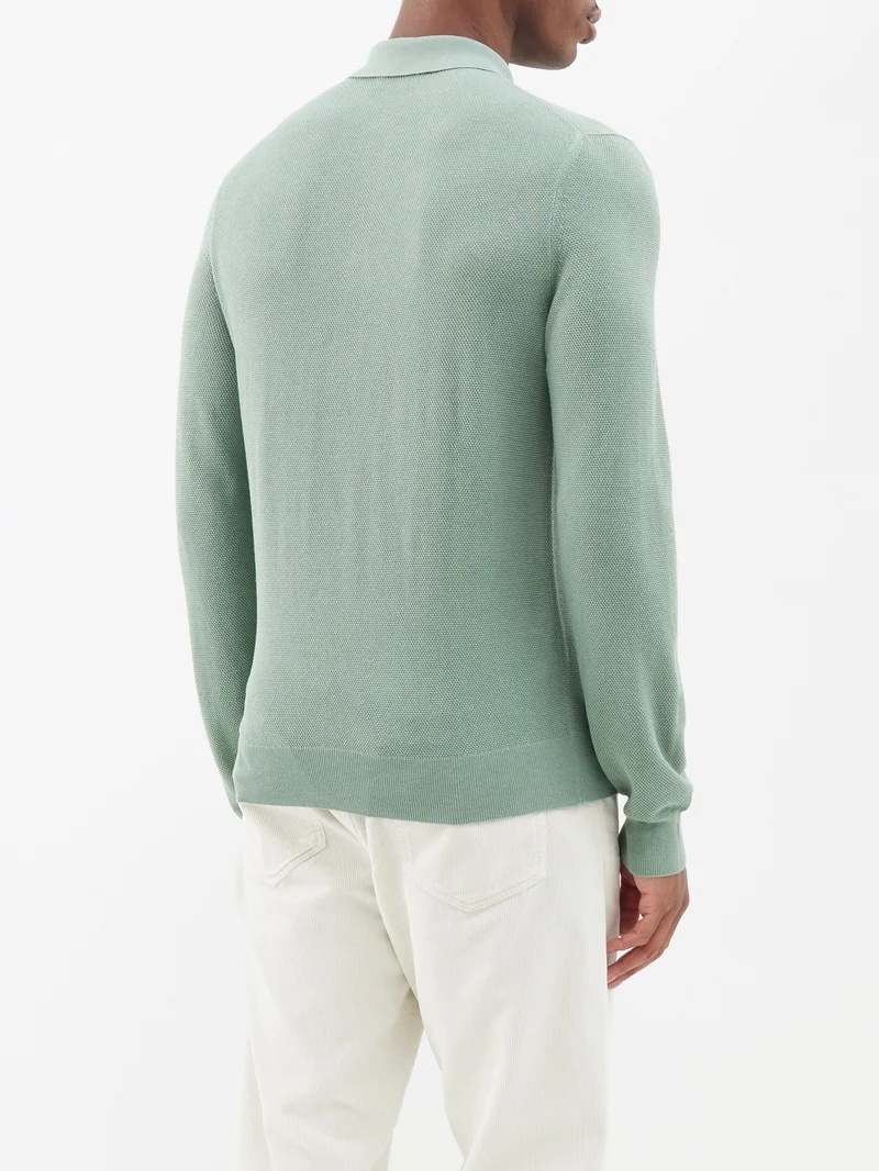 Ralph Lauren Monogram Wool Sweater In Blue
