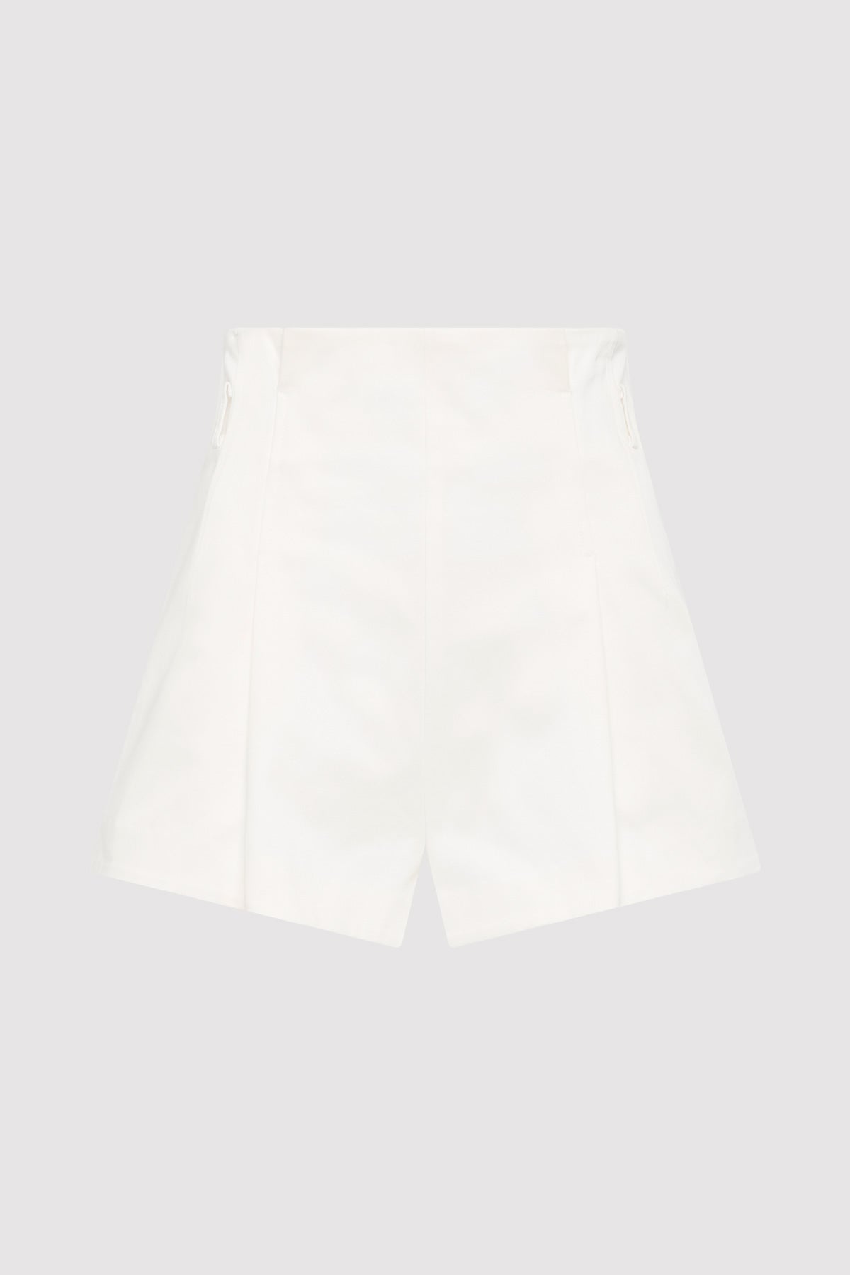 Cotton Paperbag Waist Shorts - Off White - 1