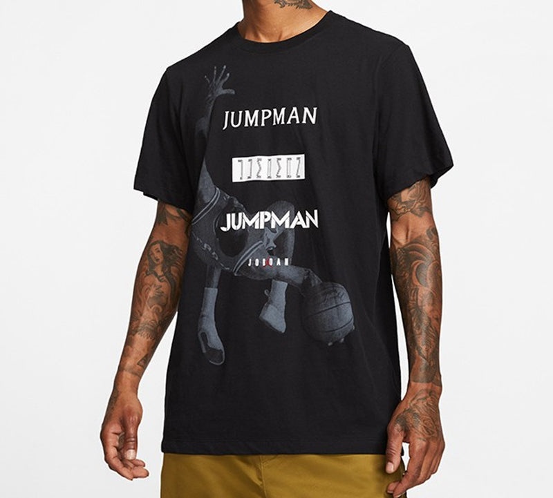 Air Jordan Basketball Printing Sports Short Sleeve Black AT8926-010 - 3