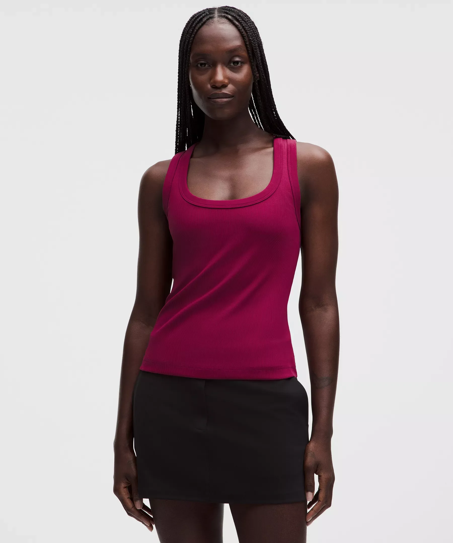 Little Ribbed Scoop-Neck Tank Top - 1