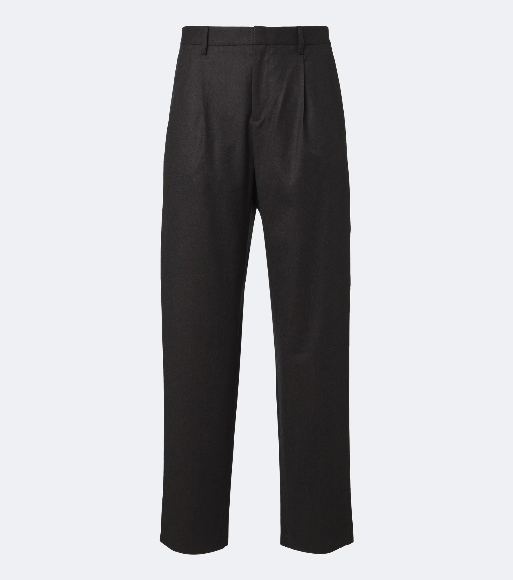 Wool pleated straight pants - 1