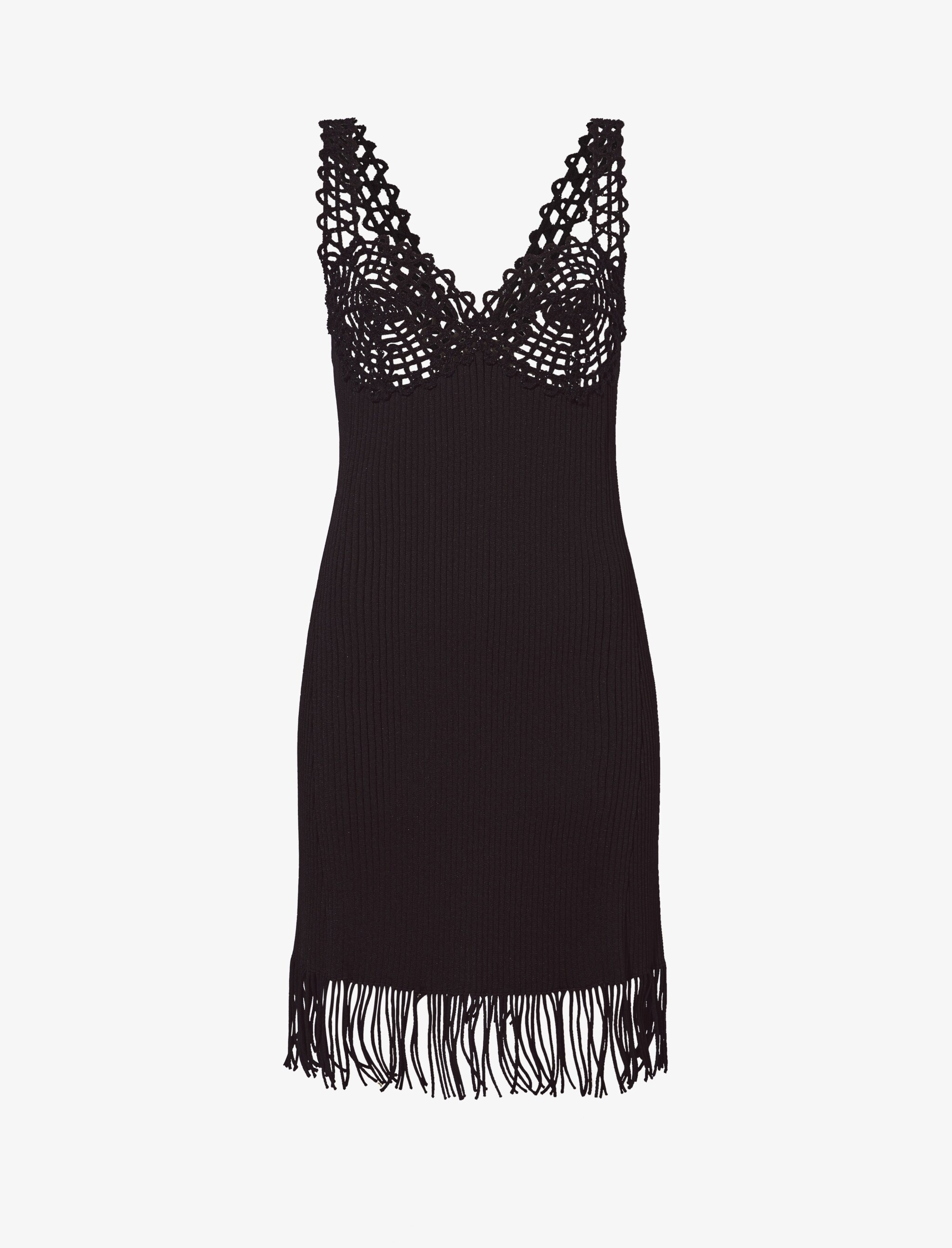 Rib Knit Lace Dress - 1