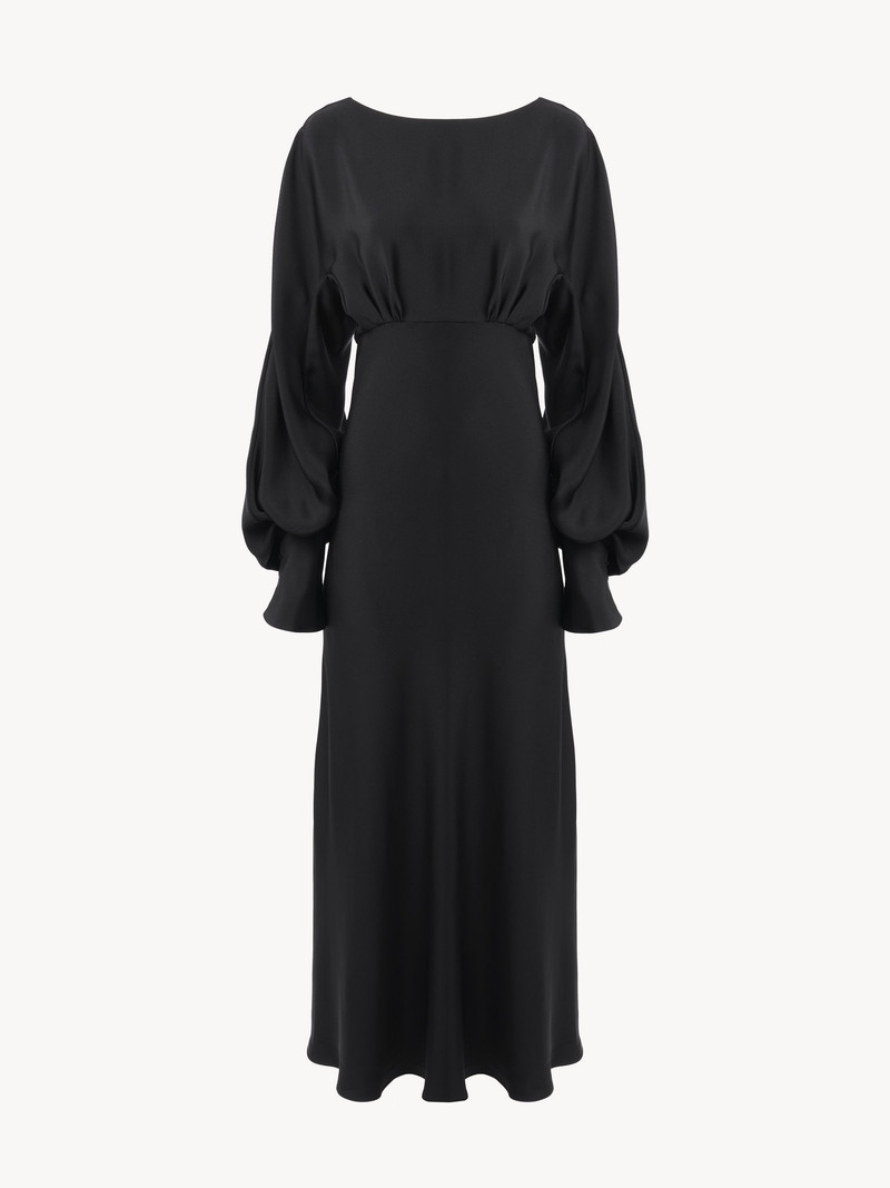 Chloé BOAT-NECK LONG FLARED DRESS outlook
