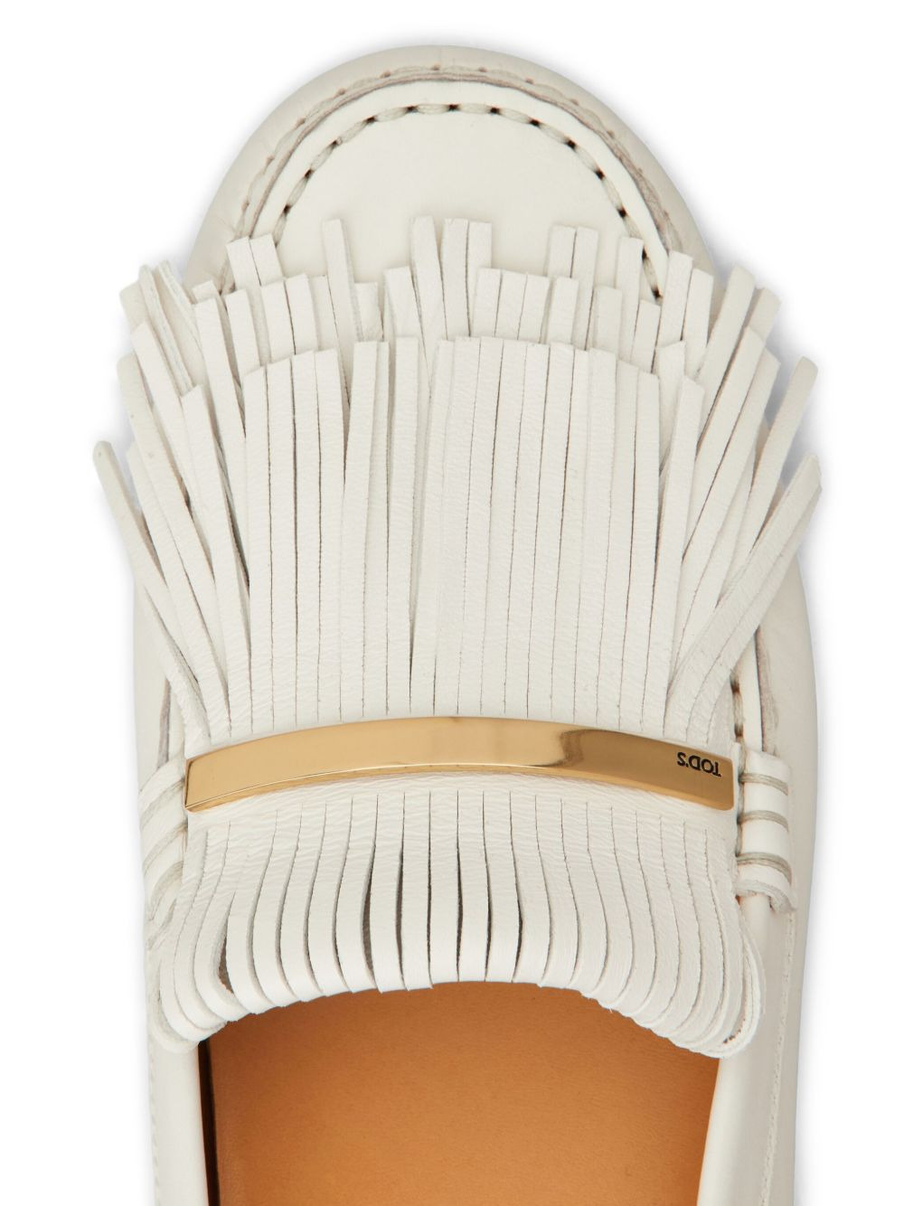 fringed leather loafers - 5