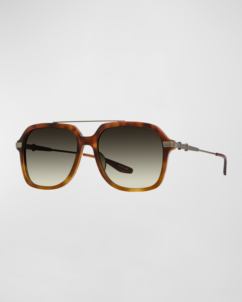 D.Ellis Havana Zyl & Titanium Aviator Sunglasses 1