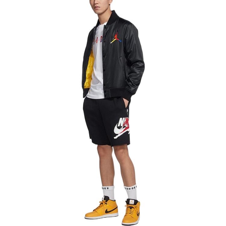 Air Jordan Solid Color Logo aviator Jacket Black AV0113-010 - 2