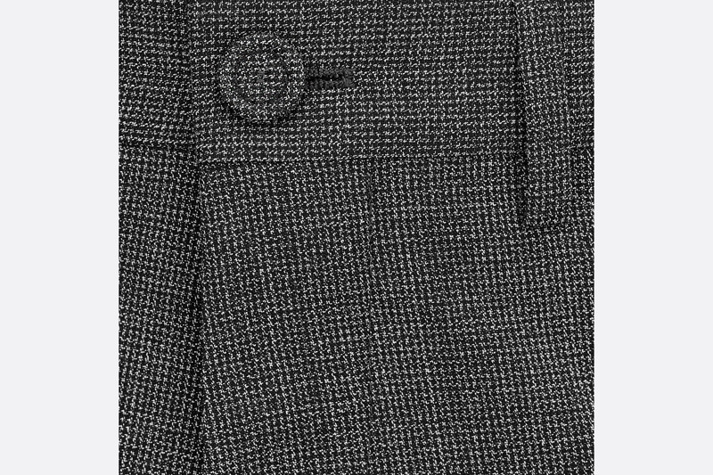 Micro-Houndstooth Tailored Chino Pants with Cuffs 3