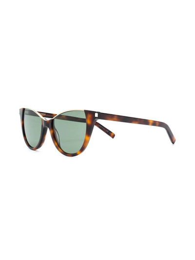 SAINT LAURENT rimless top cat eye-frame sunglasses outlook