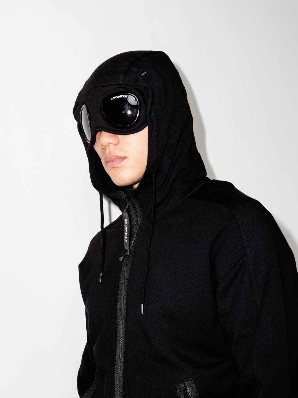 zip-fastening Goggle hoodie - 4