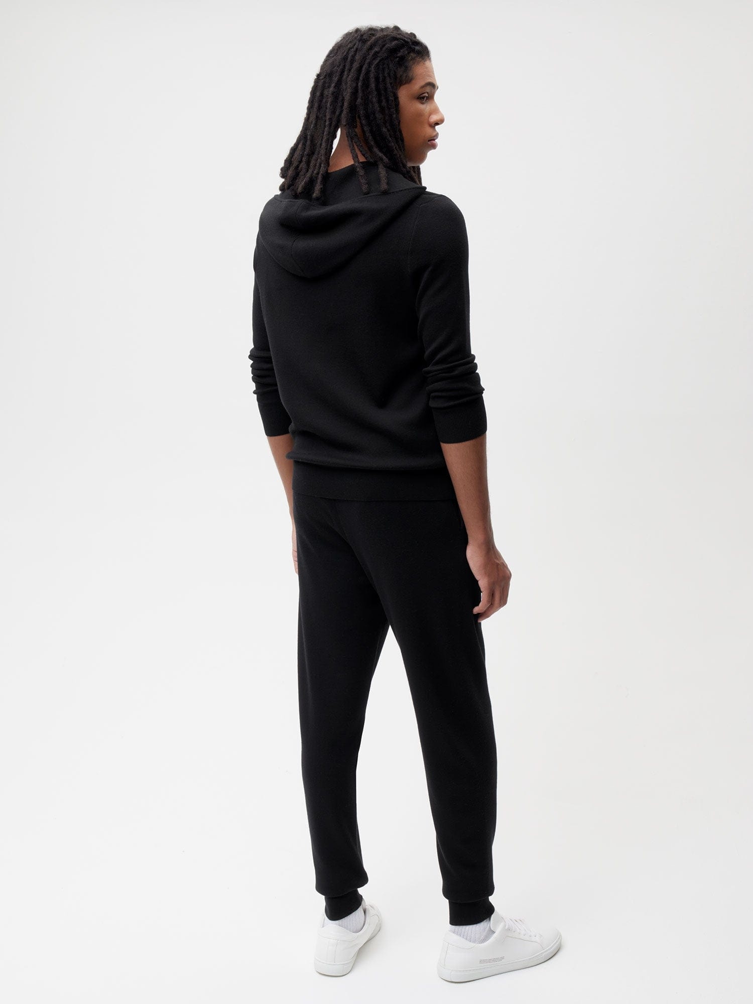 Mens Merino Wool Track Pants - Black - 3