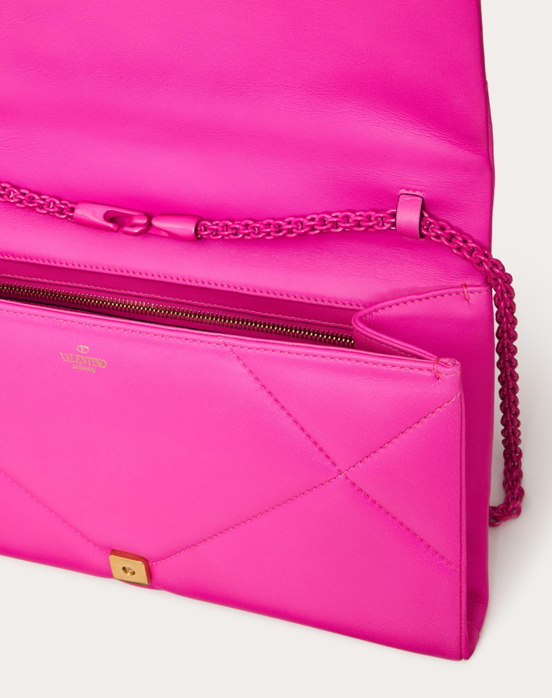 ROMAN STUD NAPPA LEATHER MAXI CLUTCH BAG 4