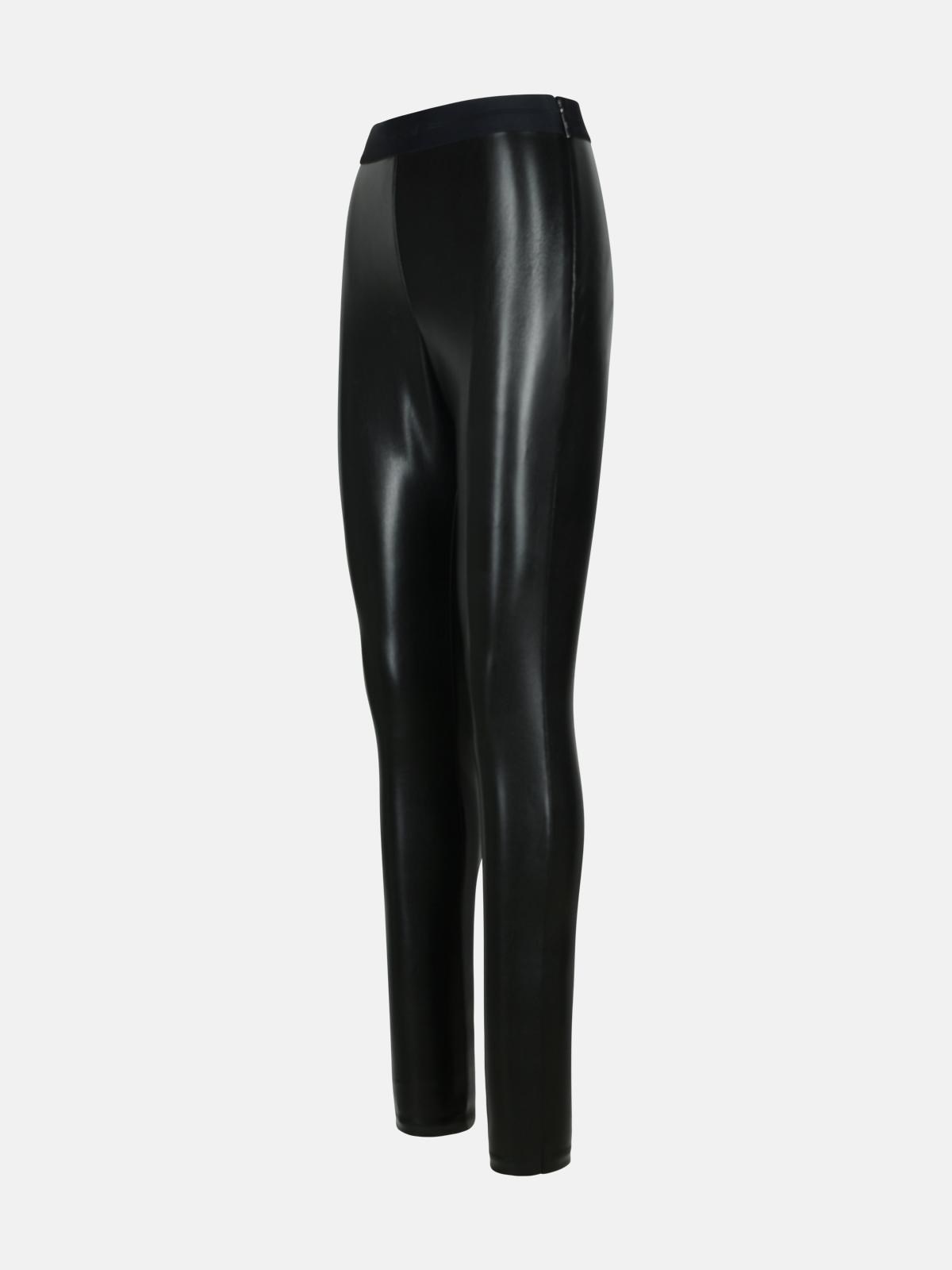 BLACK POLYESTER LEGGINGS - 2