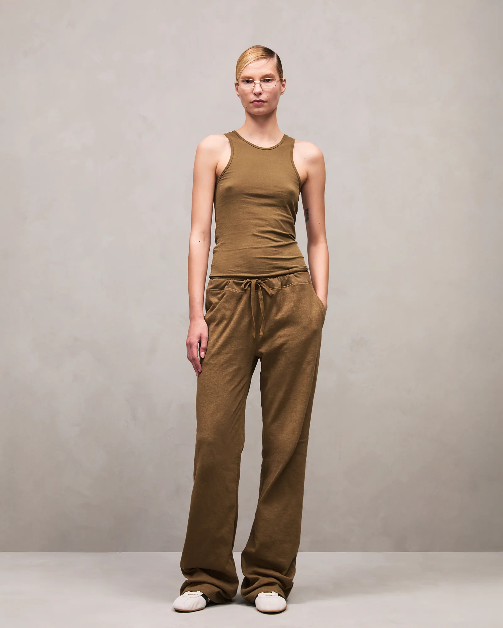 MUSCLE TANK TOP DUNE - 2