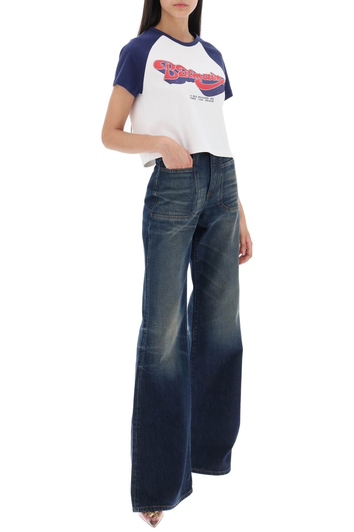 WIDE LEG JEANS WITH DARK WASH - 2