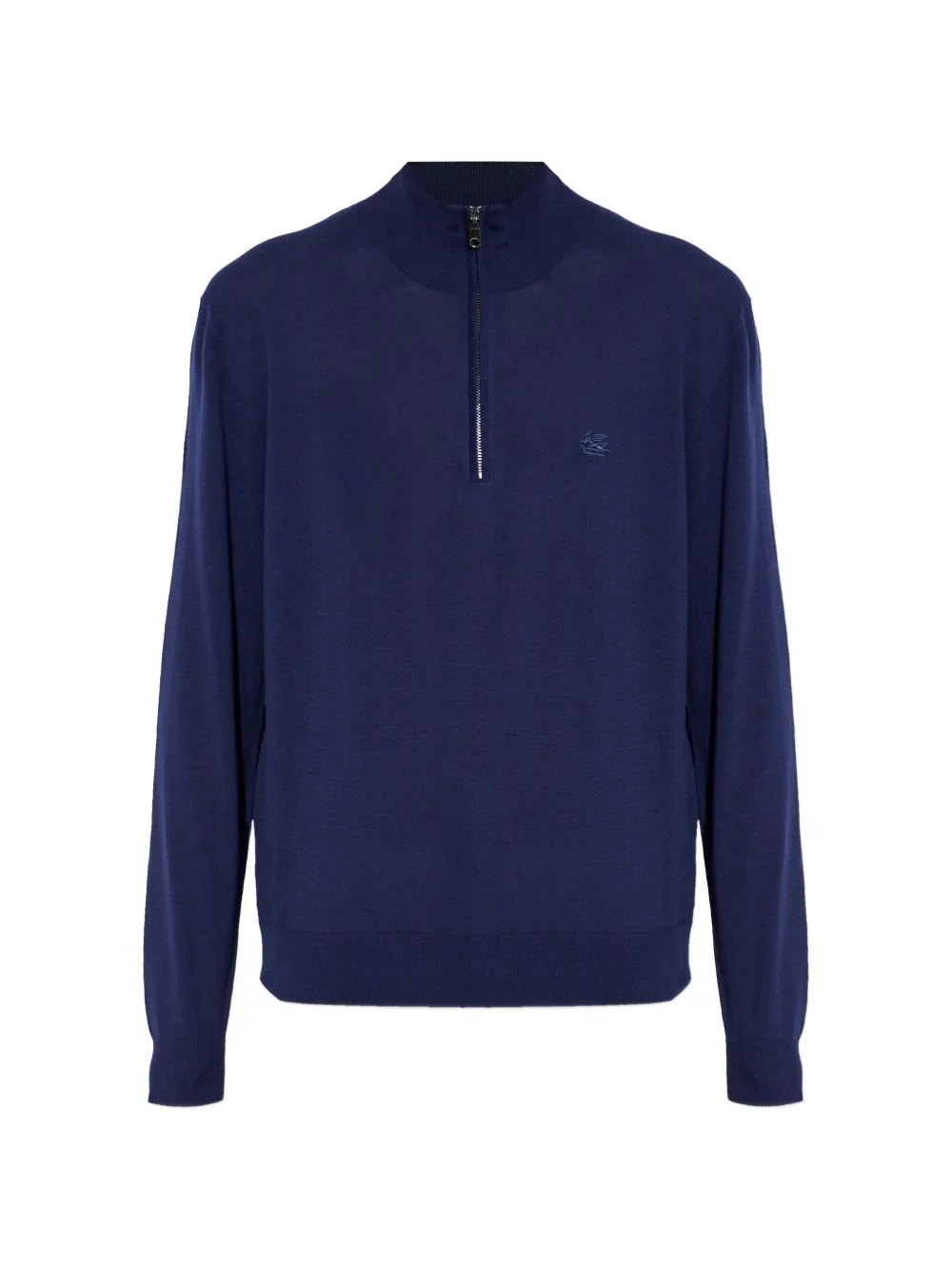 zip-up logo-detail sweater - 1