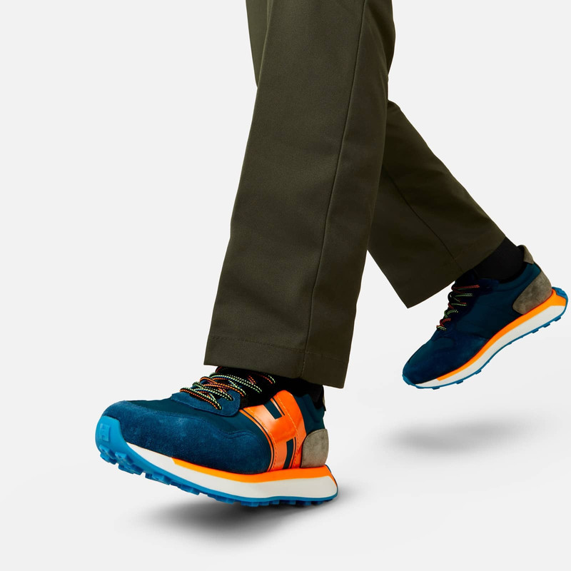 Sneakers Hogan H601 Light Blue Grey Orange 7