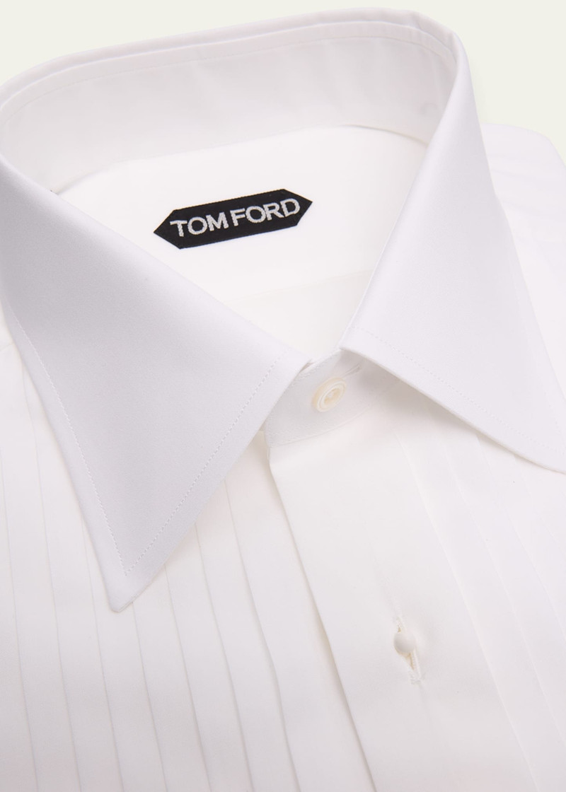 TOM FORD Men's French Cuff Pleated Dress Shirt outlook