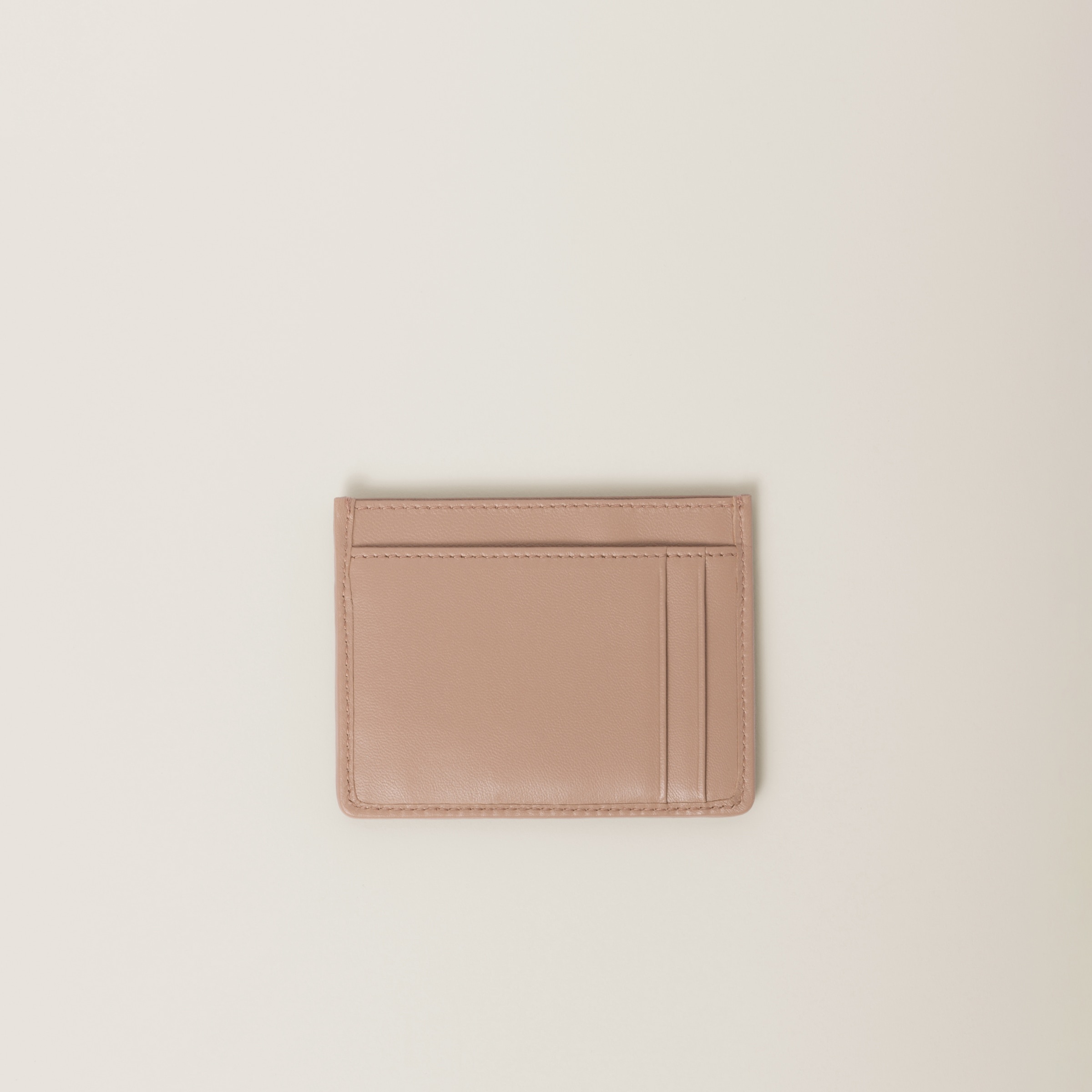 Matelassé nappa leather card holder - 2