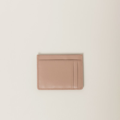 Miu Miu Matelassé nappa leather card holder outlook