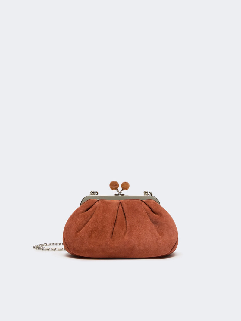 VALOIS Small suede Pasticcino Bag - BROWN 1