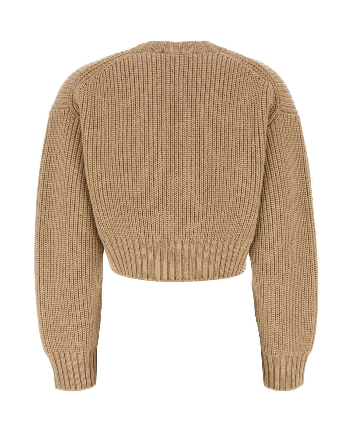 Beige Wool Blend Sweater - 2