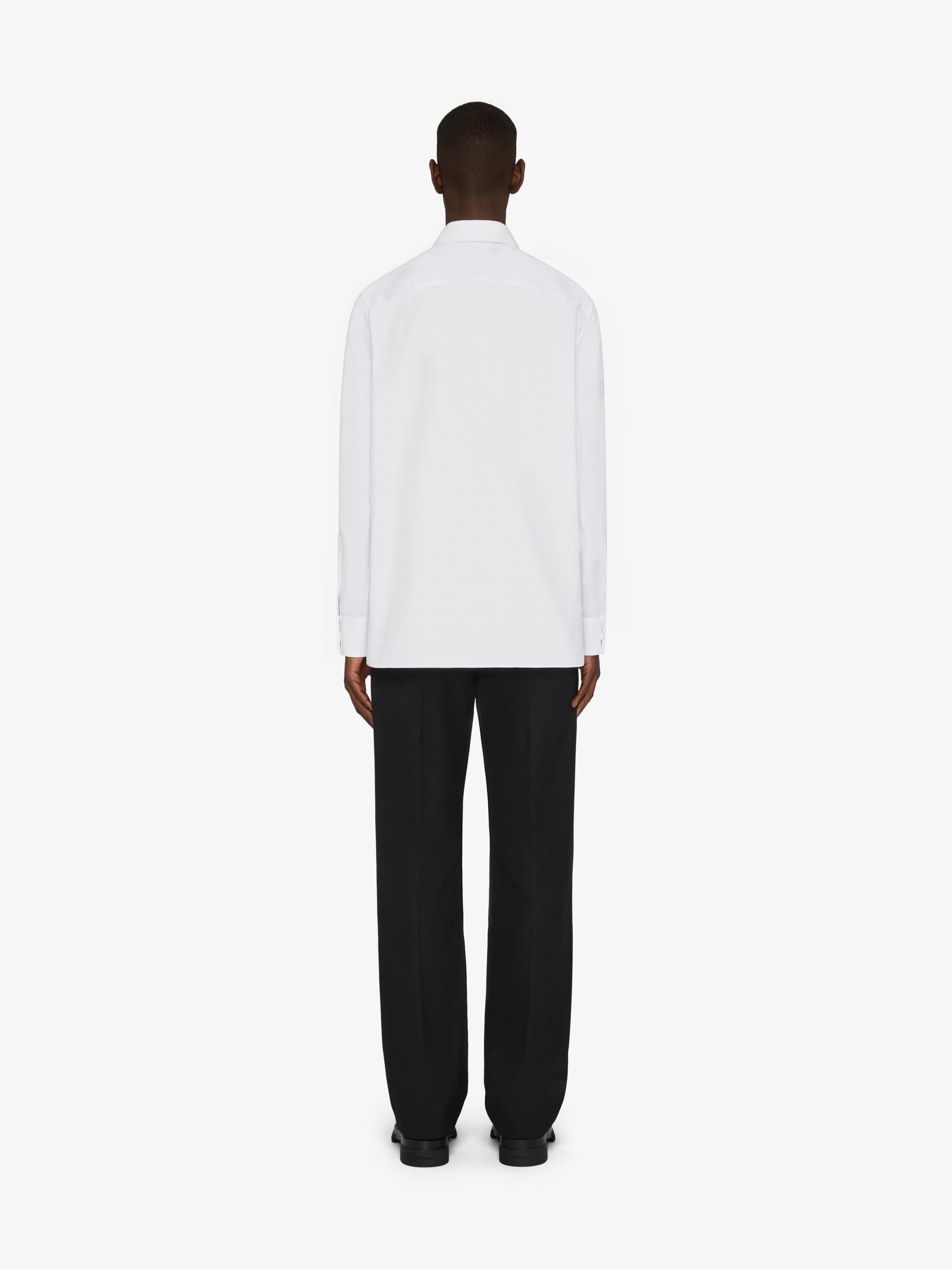 ZIPPED BOXY FIT SHIRT IN 4G JACQUARD - 4