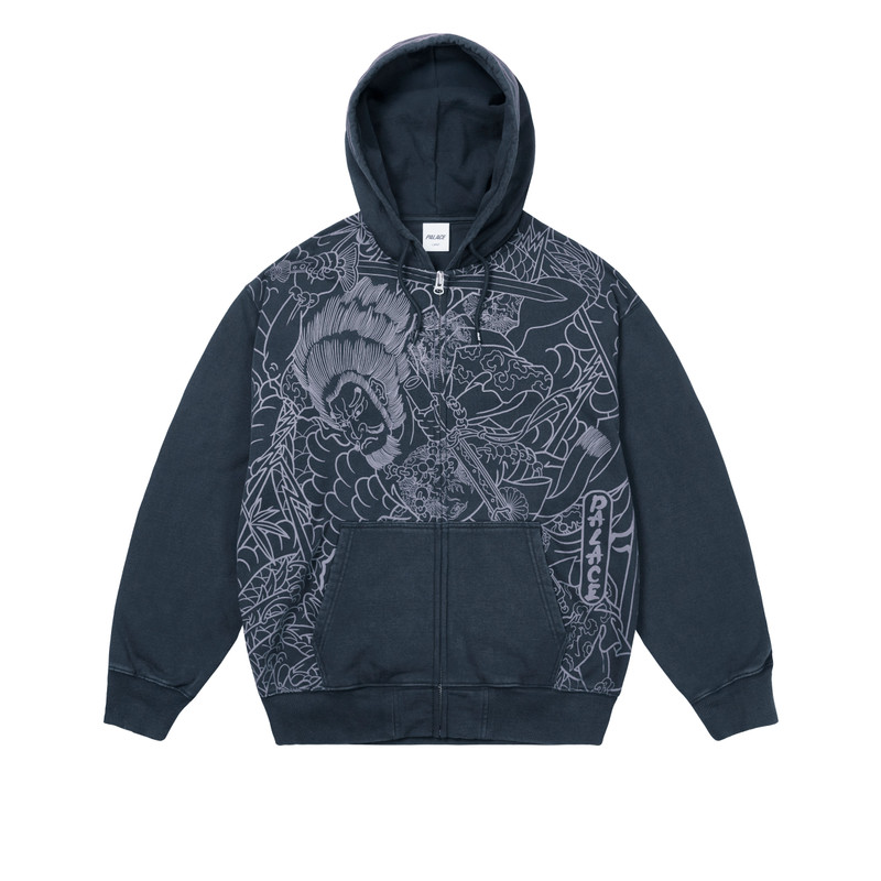 SUSANOO ZIP HOOD NAVY 1