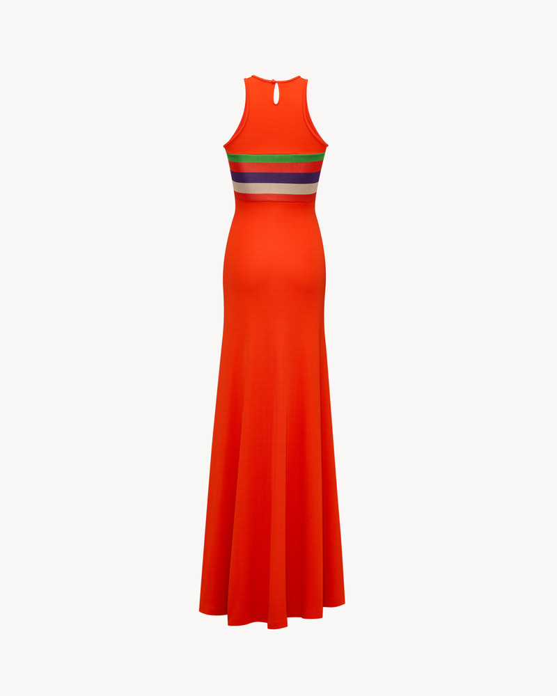 STRIPED TANK DRESS IN CREPE JERSEY 3