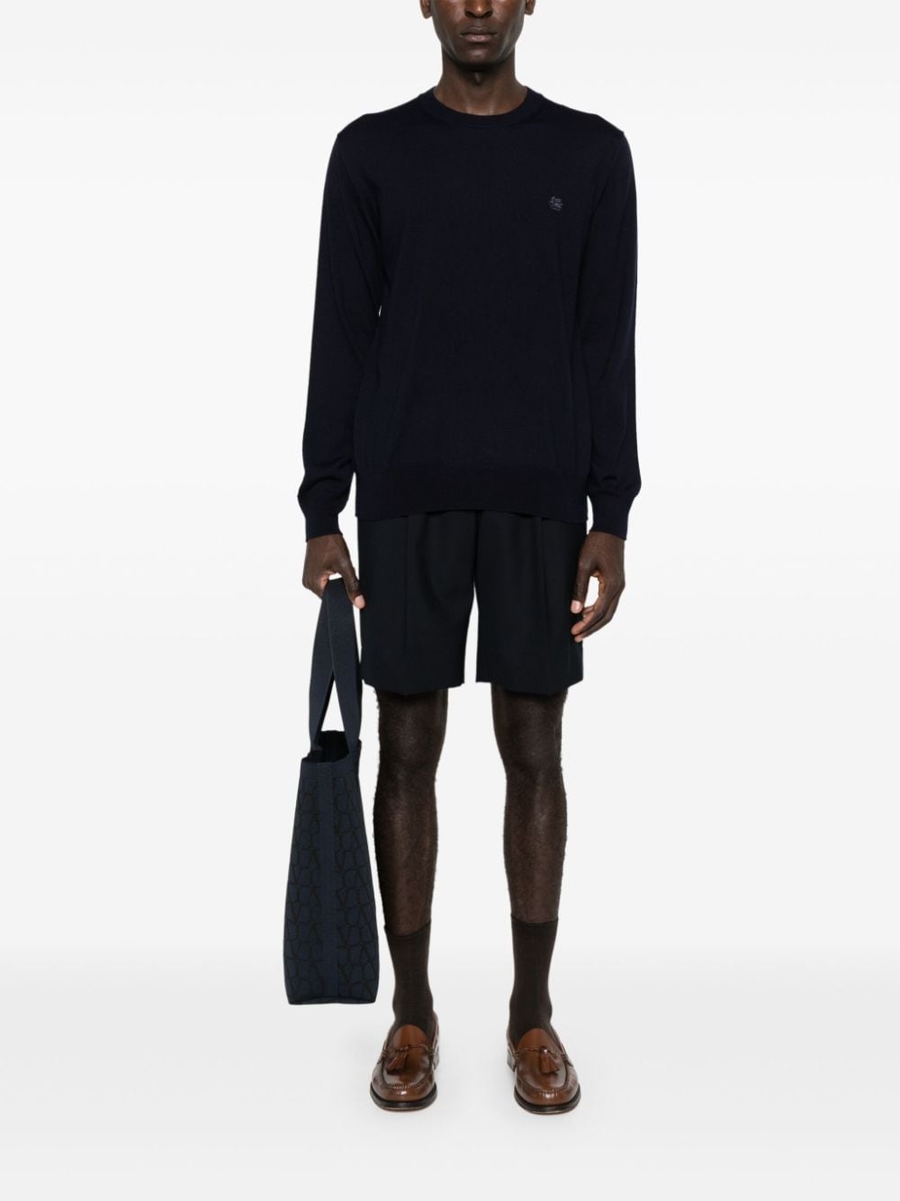 Pegaso-embroidered wool jumper - 2