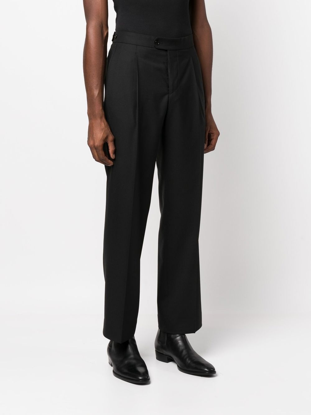 cropped straight-leg trousers - 3