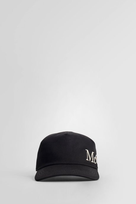 Alexander mcqueen men's black oversize mcqueen baseball cap - 1