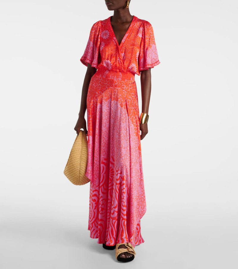 Poupette St Barth Mabelle printed front-slit maxi dress outlook