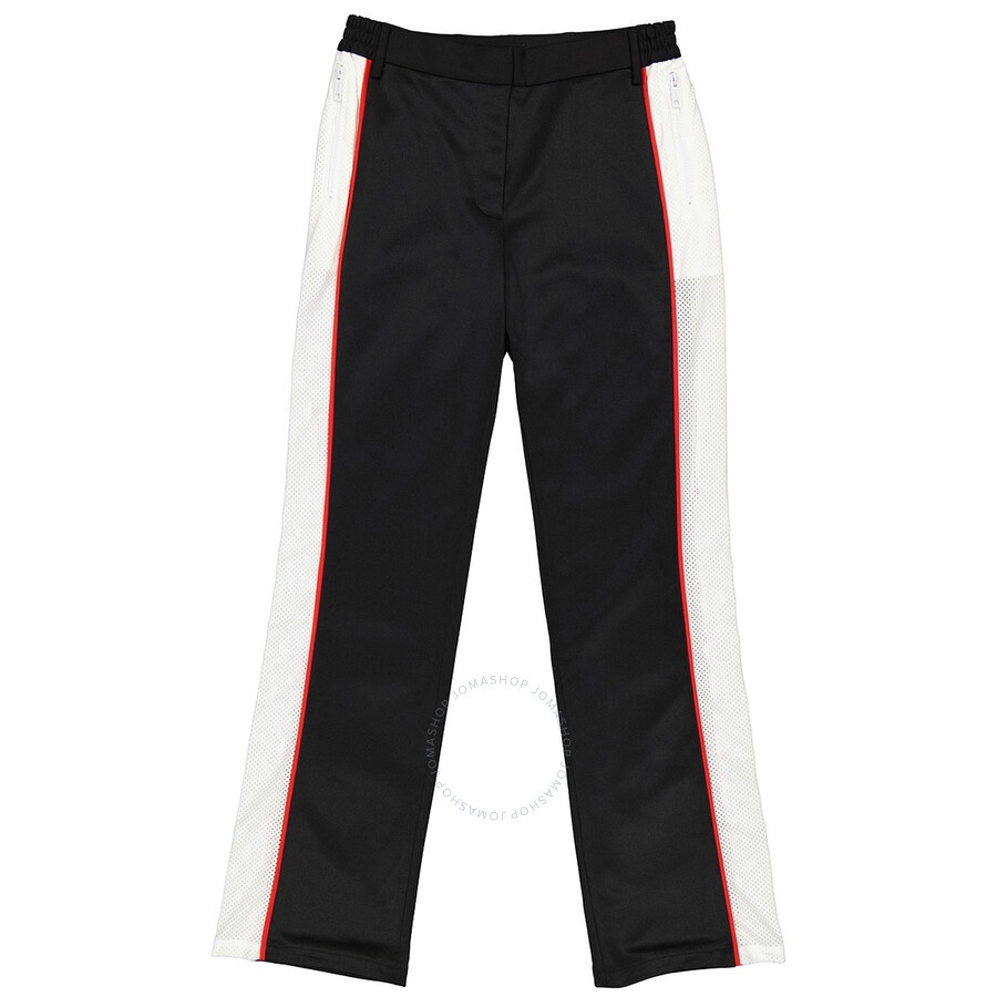 Burberry Black Mesh Striped Jersey Tailored Trousers - 4