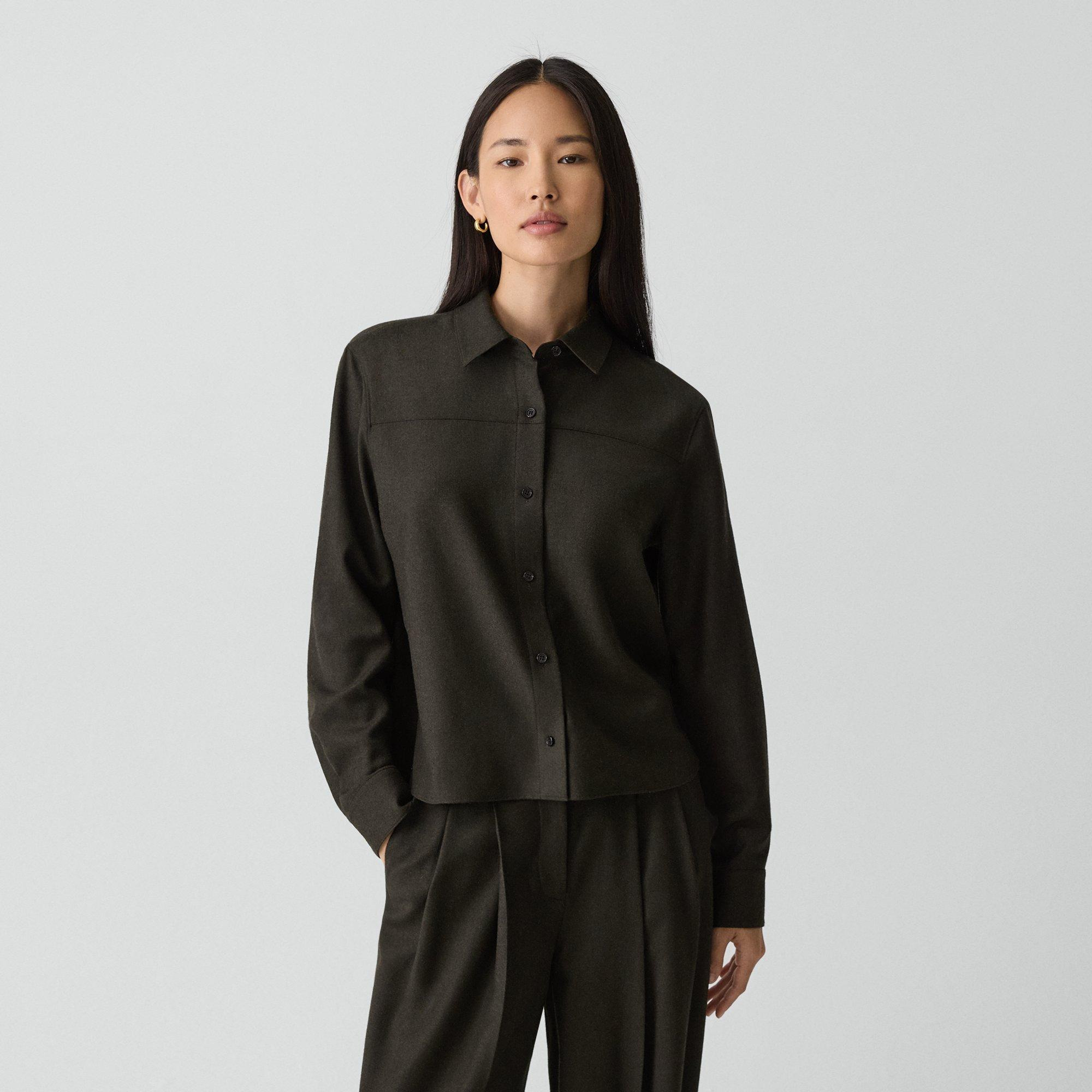Boxy Shirt in Sleek Flannel - 2