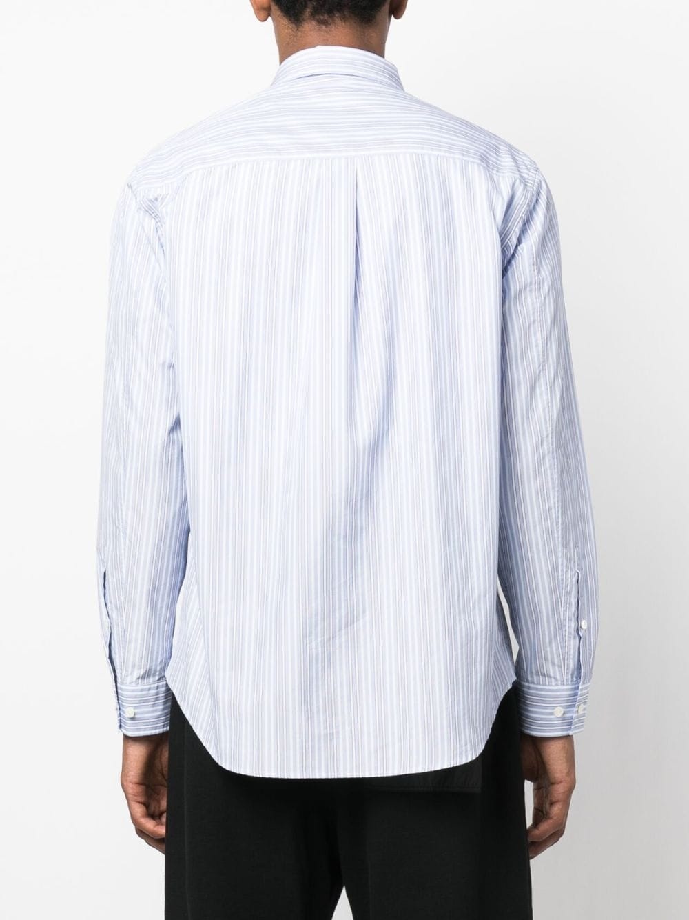slogan-print striped shirt - 4