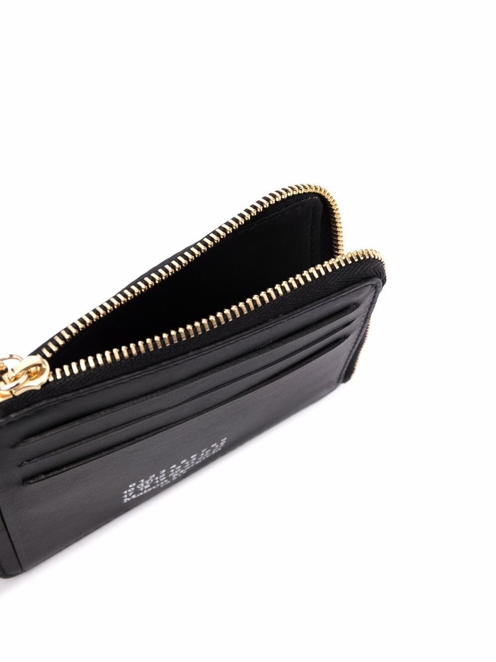 logo-print leather wallet - 3