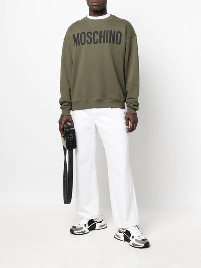 Moschino logo crew-neck sweatshirt outlook